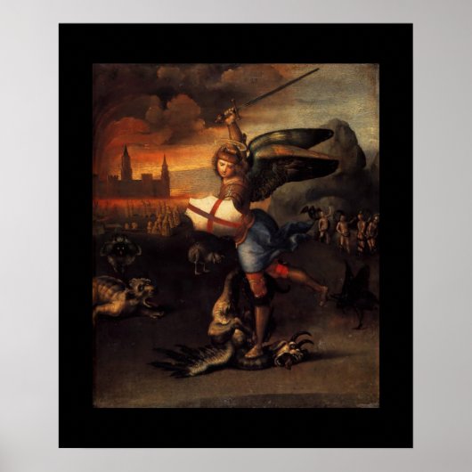 St MICHAEL EN DE DRACEN Poster (Voorkant)