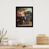 St MICHAEL EN DE DRACEN Poster (Keuken)