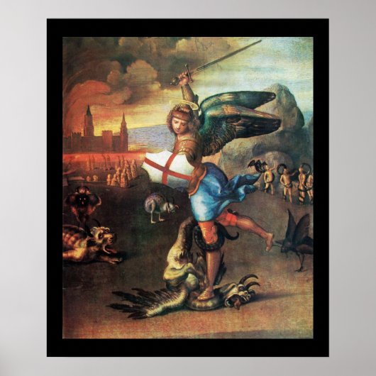 St MICHAEL EN DE DRACEN Poster (Voorkant)