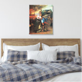 St. MICHAEL EN DE DRAGON Canvas Afdruk (Insitu (Slaapkamer))