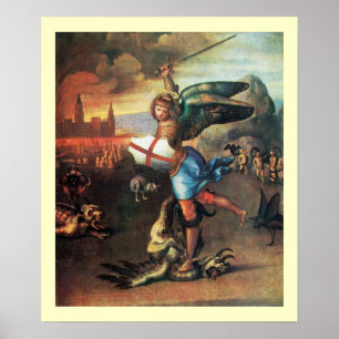 St. MICHAEL EN DE DRAGON Poster