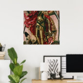 St. Michael en de Dragon Poster (Thuiskantoor)