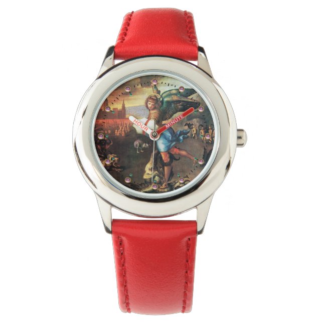 St. Michael en Dragon Horloge (Voorkant)