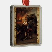 St. Michael en Dragon Prayer Metalen Ornament (Rechts)