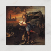 St. Michael en Dragon Vierkante Visitekaartje (Achterkant)