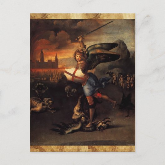 St Michael et la carte de prière du dragon (Devant)