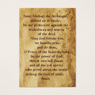 St.Michael et la carte de prière du dragon