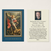St. Michael Funeral Catholic Memorial Prayer Kaart (Voorkant /achterkant)