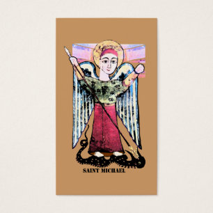 St Michael gebedskaart Visitekaartjes