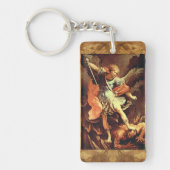 St. Michael het aartsengel gebedsparkament Sleutelhanger (Voorkant)