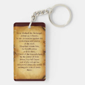 St. Michael het aartsengel gebedsparkament Sleutelhanger (achterkant)