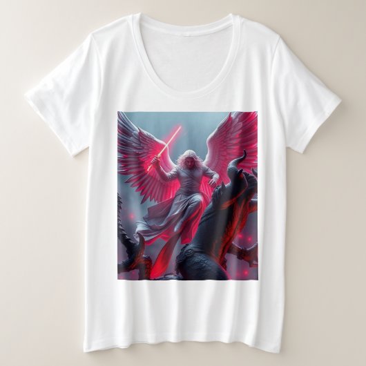 St Michael l'Archangel Plus Tee féminin (Design devant)