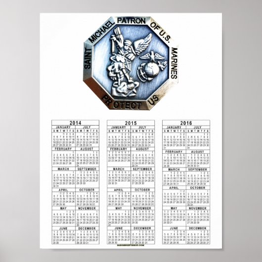 ST. MICHAEL PATRON SAINT OF MARINES POSTER (Voorkant)