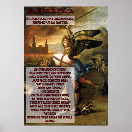 St. Michael Prayer Poster (Voorkant)