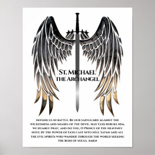St. Michael Prayer voor bescherming Poster