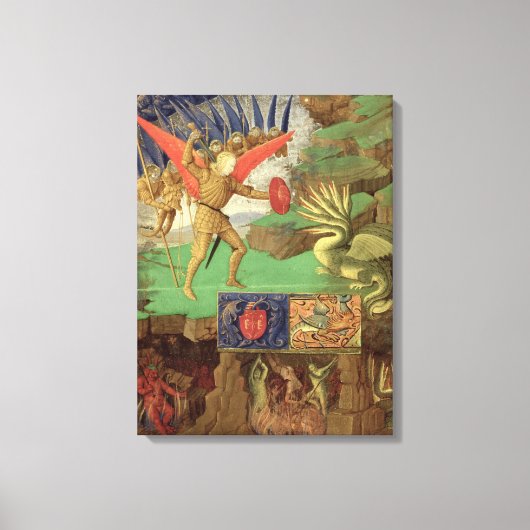 St. Michael Sting the Dragon Canvas Afdruk (Voorkant)