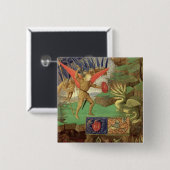 St. Michael Sting the Dragon Vierkante Button 5,1 Cm (Voorkant /achterkant)