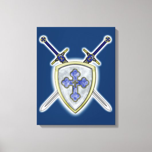 St. Michael - Swords and Shield Canvas Afdruk (Voorkant)