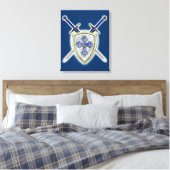 St. Michael - Swords and Shield Canvas Afdruk (Insitu (Slaapkamer))