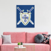 St. Michael - Swords and Shield Canvas Afdruk (Insitu (Woonkamer))