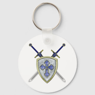 St. Michael - Swords and Shield Sleutelhanger