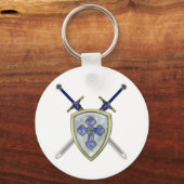 St. Michael - Swords and Shield Sleutelhanger (Voorkant)