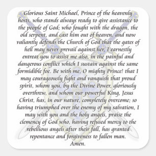 St. Michael - Swords and Shield Vierkante Sticker