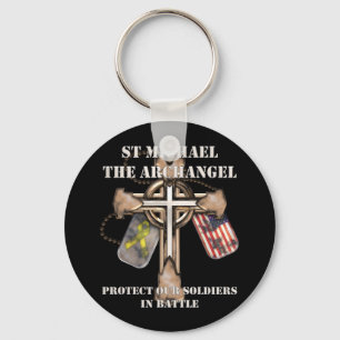 St Michael The Archangel - bescherm onze soldaten Sleutelhanger