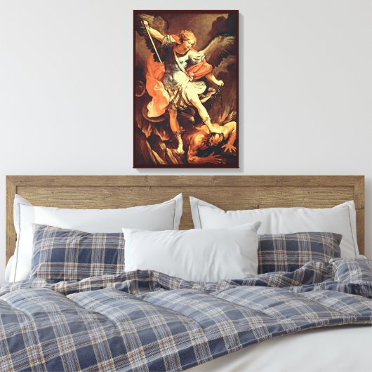 St. Michael the Archangel Canvas Afdruk (Insitu (Slaapkamer))