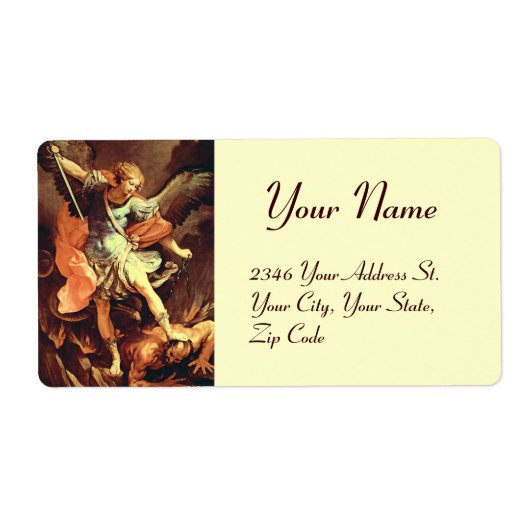 St. Michael the Archangel Etiket (Voorkant)
