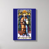 St. Michael The Archangel Glas in lood Window Canvas Afdruk (Voorkant)