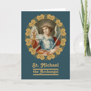 St. Michael the Archangel (M10) Blanco groet Kaart