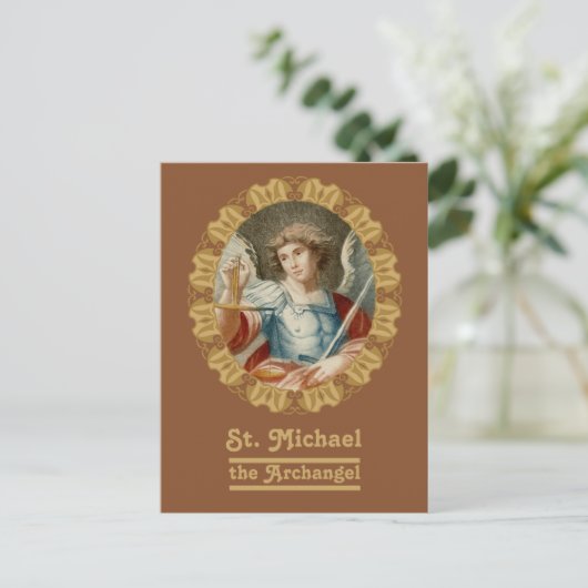 St. Michael the Archangel (M 010) Briefkaart (Staand voorkant)