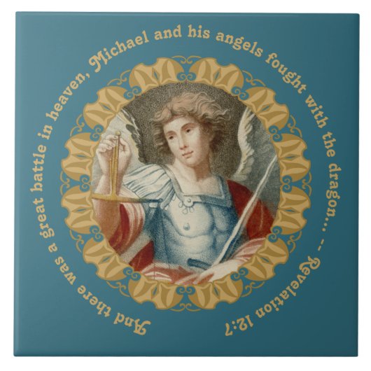 St. Michael the Archangel (M 010) Tegeltje (Voorkant)