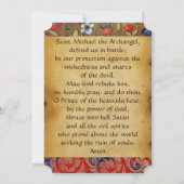 St. Michael the Archangel met Devil Prayer Kaart (Achterkant)