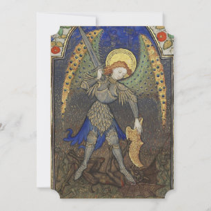 St. Michael the Archangel met Devil Prayer Kaart
