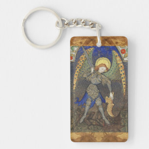 St. Michael the Archangel met Devil Sleutelhanger