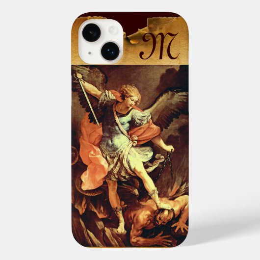 St. Michael the Archangel Monogram Case-Mate iPhone Case (Achterkant)