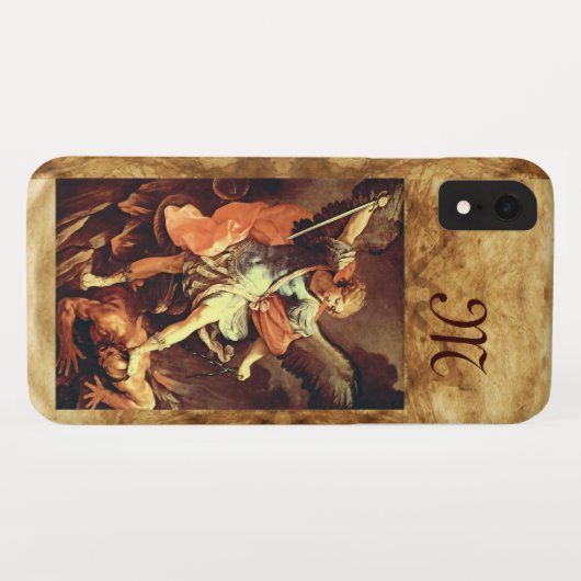 St. Michael the Archangel Monogram Case-Mate iPhone Case (Achterkant (horizontaal))