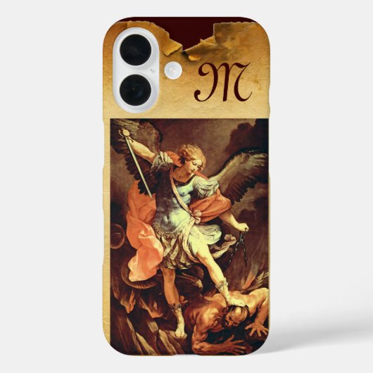 St. Michael the Archangel Monogram Case-Mate iPhone Case (Achterkant)