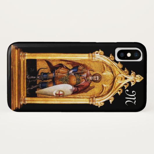 St. Michael the Archangel Monogram Case-Mate iPhone Case (Achterkant (horizontaal))