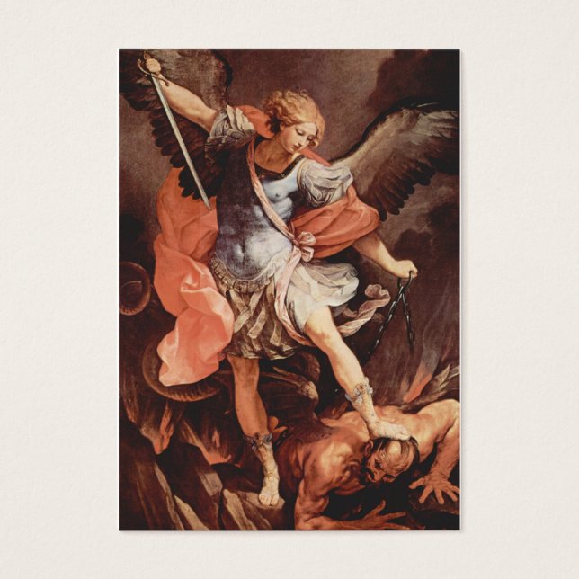 St Michael the Archangel Prayer Card Visitekaartjes (Voorkant)