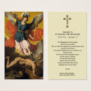 St. Michael the Archangel Prayer Heilige Kaart