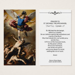 St. Michael the Archangel Prayer Heilige Kaart