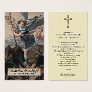 St. Michael the Archangel Prayer Heilige Kaart