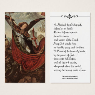 St. Michael the Archangel Prayer Heilige Kaart