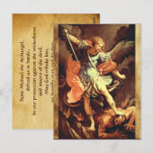 St. Michael the Archangel Prayer Kaart (Voorkant / Achterkant)