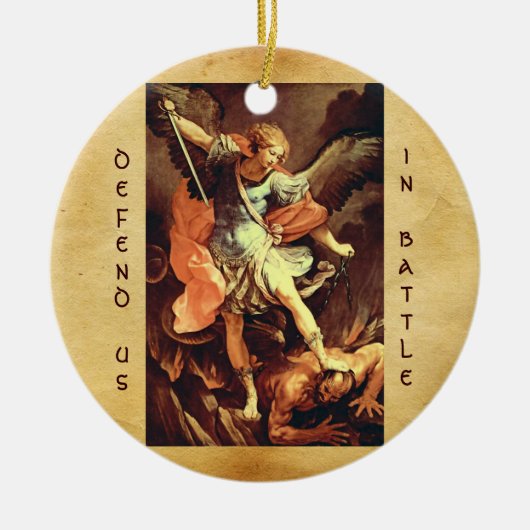 St. Michael the Archangel Prayer Keramisch Ornament (Voorkant)