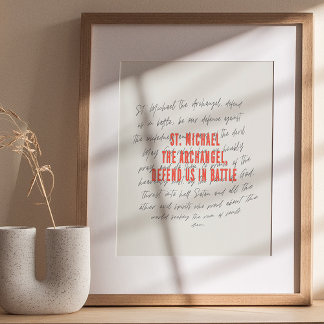 St. Michael the Archangel Prayer Poster