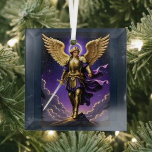 St. Michael the Archangel Roman rooms-katholiek Glas Ornament